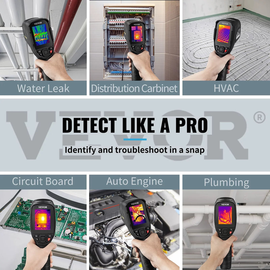 Battery Camera Imaging Range, -4℉~1022℉ Infrared Rechargeable VEVOR SD Card Visual Li-ion 2MP with and Resolution 20Hz Refresh with Temperature Rate 240x180 Camera, Built-in Thermal Camera, IR 64G