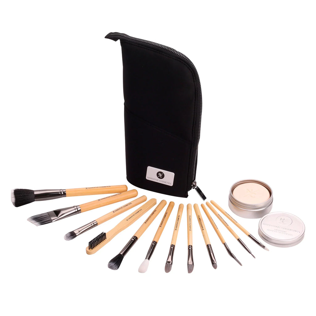 '- 12 Piece Kit Brush Makeup Essential Brush SFX Makeup Cosmetics - Collection#1 Set Effects Special Narrative