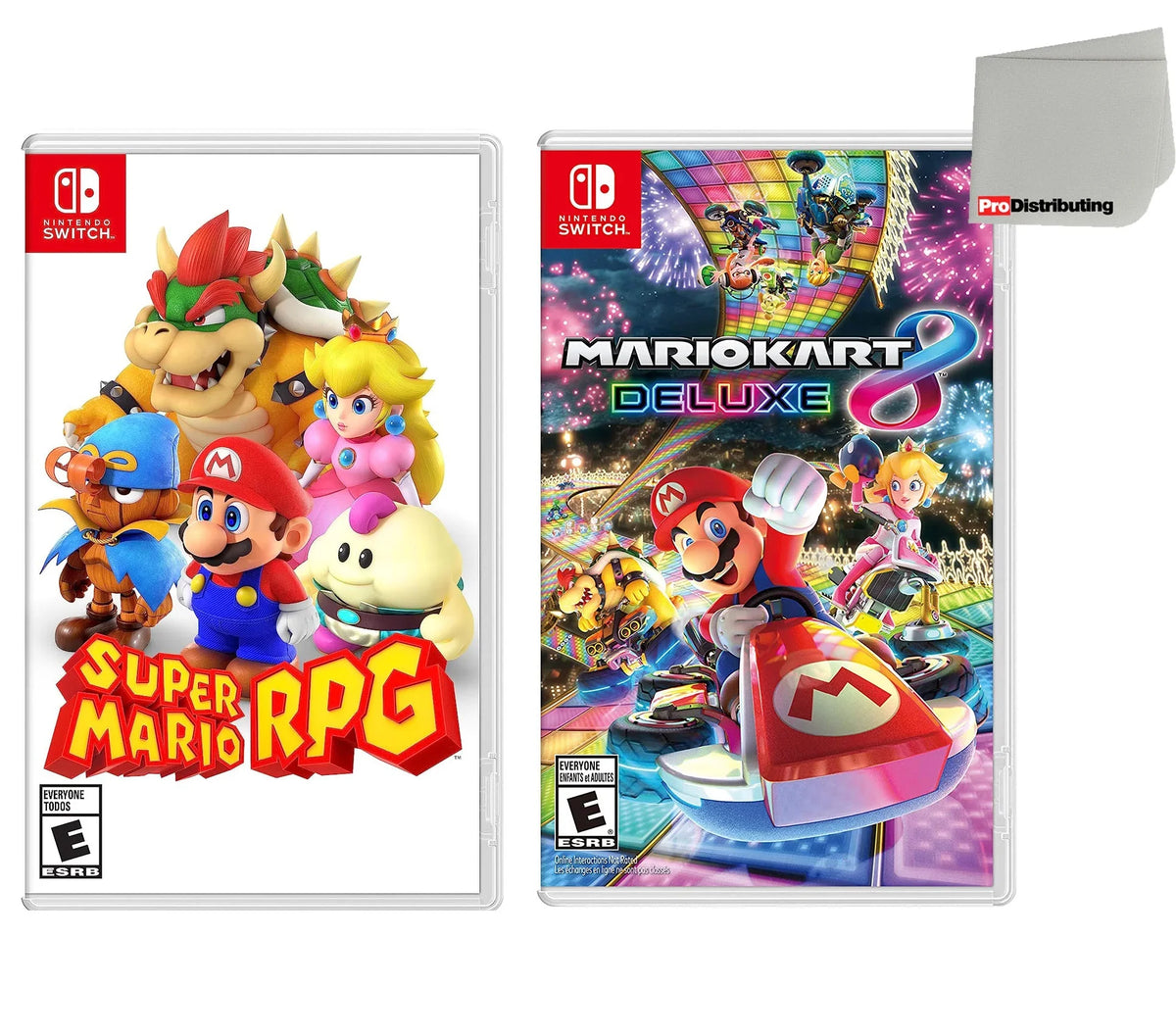 Two RPG Screen Mario Cleaning Kart Super Mario Switch 8 Bundle - Cloth Game and with Nintendo
