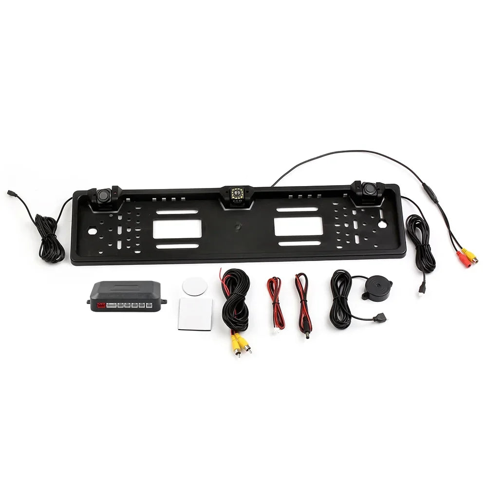 View Rear Frame LED with System License European Backup 12 Camera Plate Camera Parking Reversing Sensor