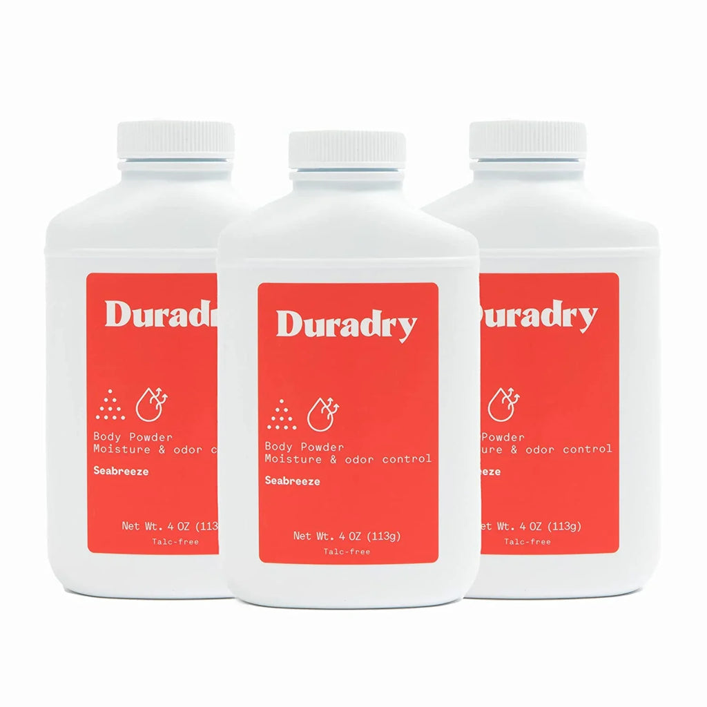 Body All Naturally Any Talc-Free, Duradry Defense Sweat Body 3-Pack Anti-Chaffing, 4oz, Prevents Odor - Powder Odor Powder, Natural Absorbing, Sweat - & and Seabreeze, Eliminates Control,