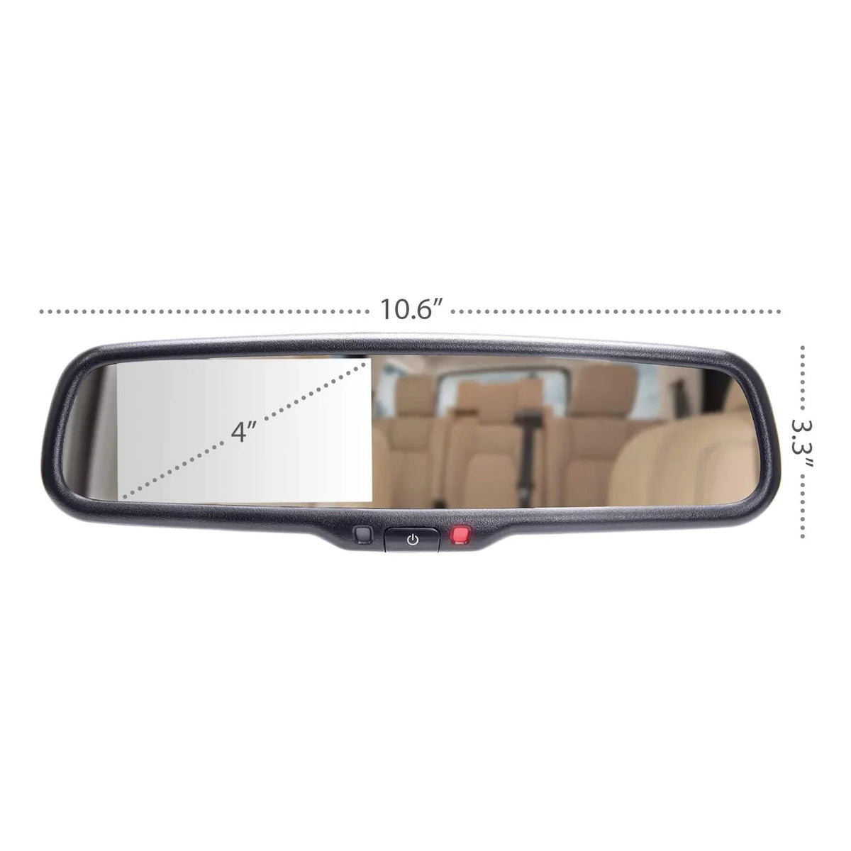Vehicle Tailgaters - HD Universal LCD 30fps DVR View WiFi 1080p Mirror Dual Backup Recorder Monitoring 4" + AHD with Master Fit for Enhanced Rear Camera Video
