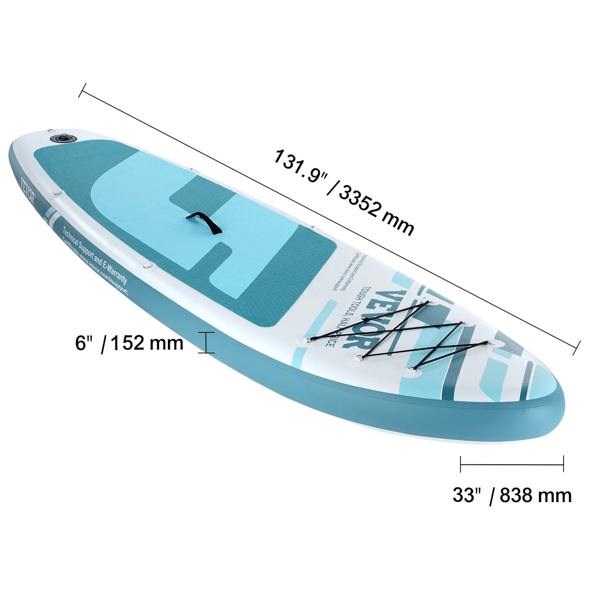 Board 11' Inflatable Sup with Stand Paddle Surf Up Accessory Paddle Board SKYSHALO
