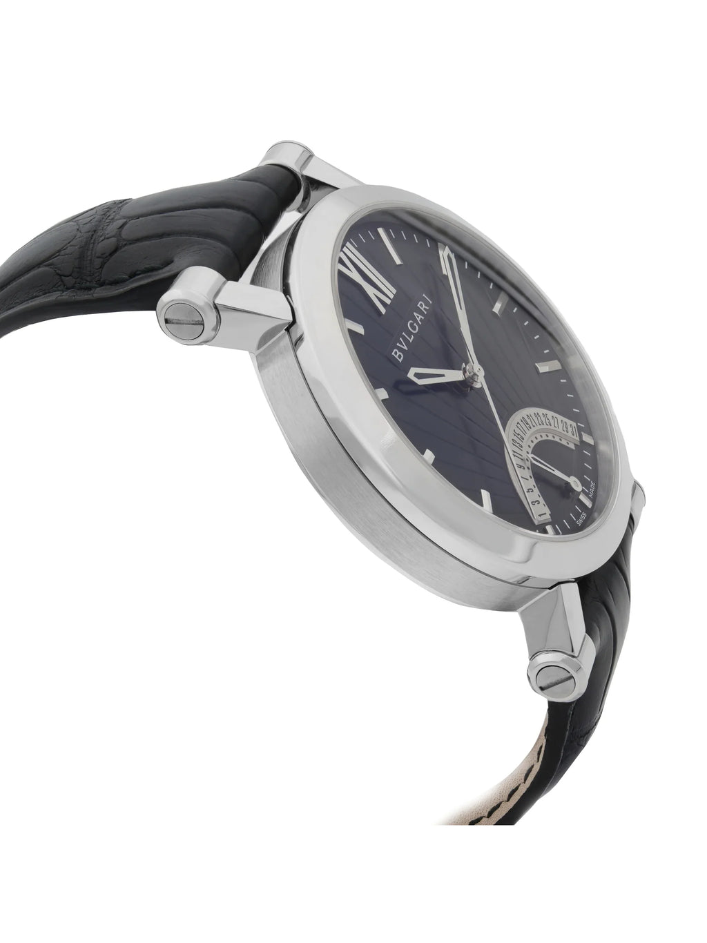 Mens Watch Dial SB42SDR Automatic Black Retrograde Steel Bvlgari Sotirio