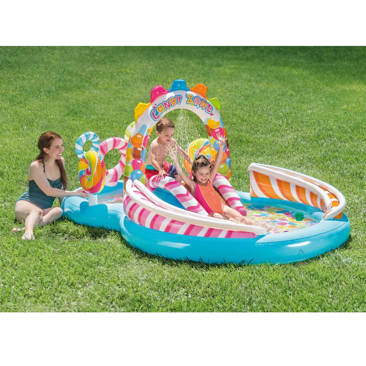 Zone Pack) Play Pool Waterslide(Open (2 w/ Splash Kids Candy Intex Center Box)
