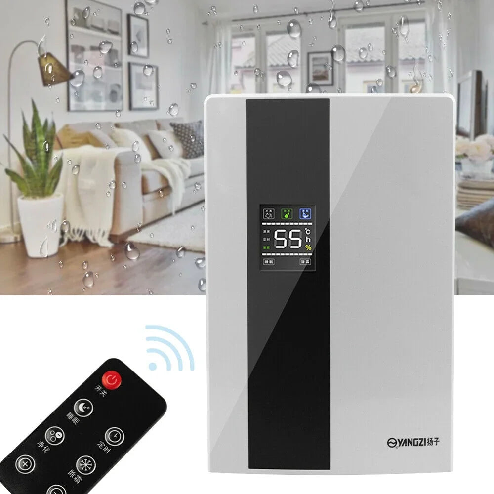 & Portable Control with 2.2L Screen DENEST Remote Dehumidifier 90W LCD