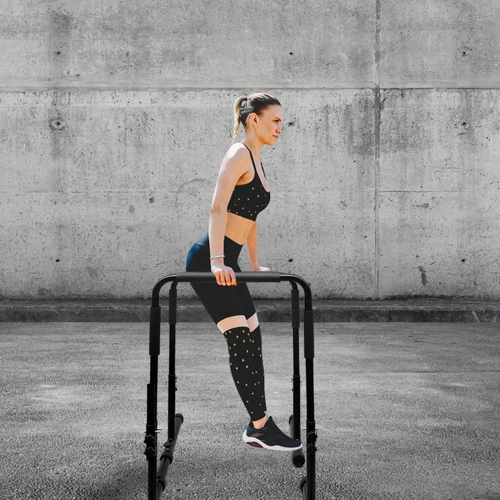 High Training Assembly Dip Versatile JOLLY with Adjustable Up Station Bar, Push Stand Functional Dip JAUNTS Strength Rehabilitation Easy for Sports Wrap, Sponge Training,