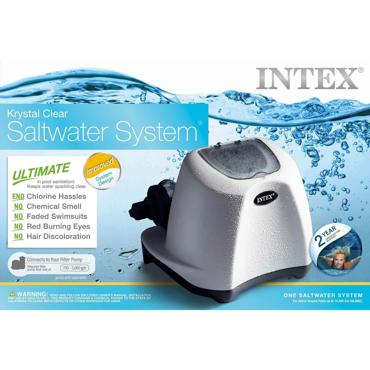 Intex 120V Krystal Clear Sizealtwater Pool Sizeystem + Wall Mount Sizeurface Sizekimmer