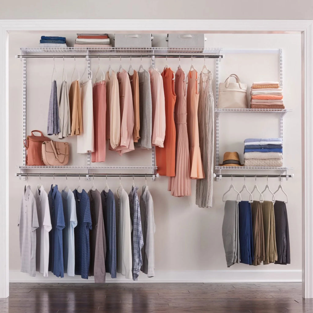 Rubbermaid Closet Ft Kit, 4 8 Configurations to (2 Custom White Pack) Organizer