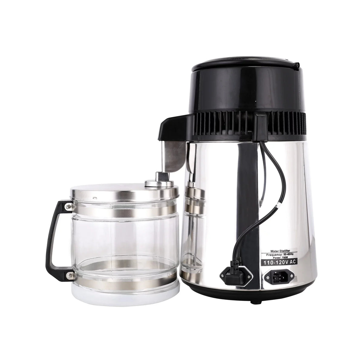 4L Glass Machine Bottle Stainless liquid Purifier Distiller Home Steel