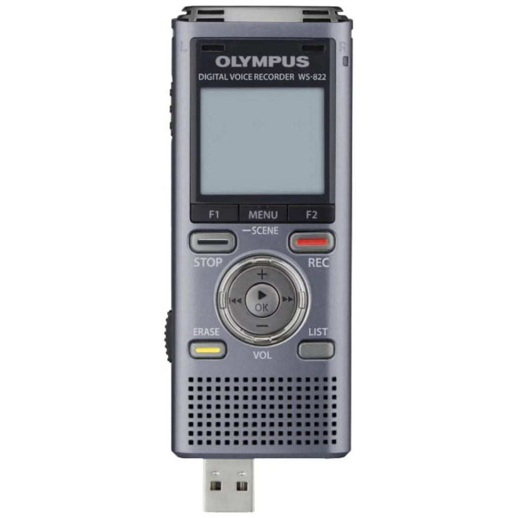 Gray Metallic, Voice Digital Olympus 4GB Recorder, WS-822