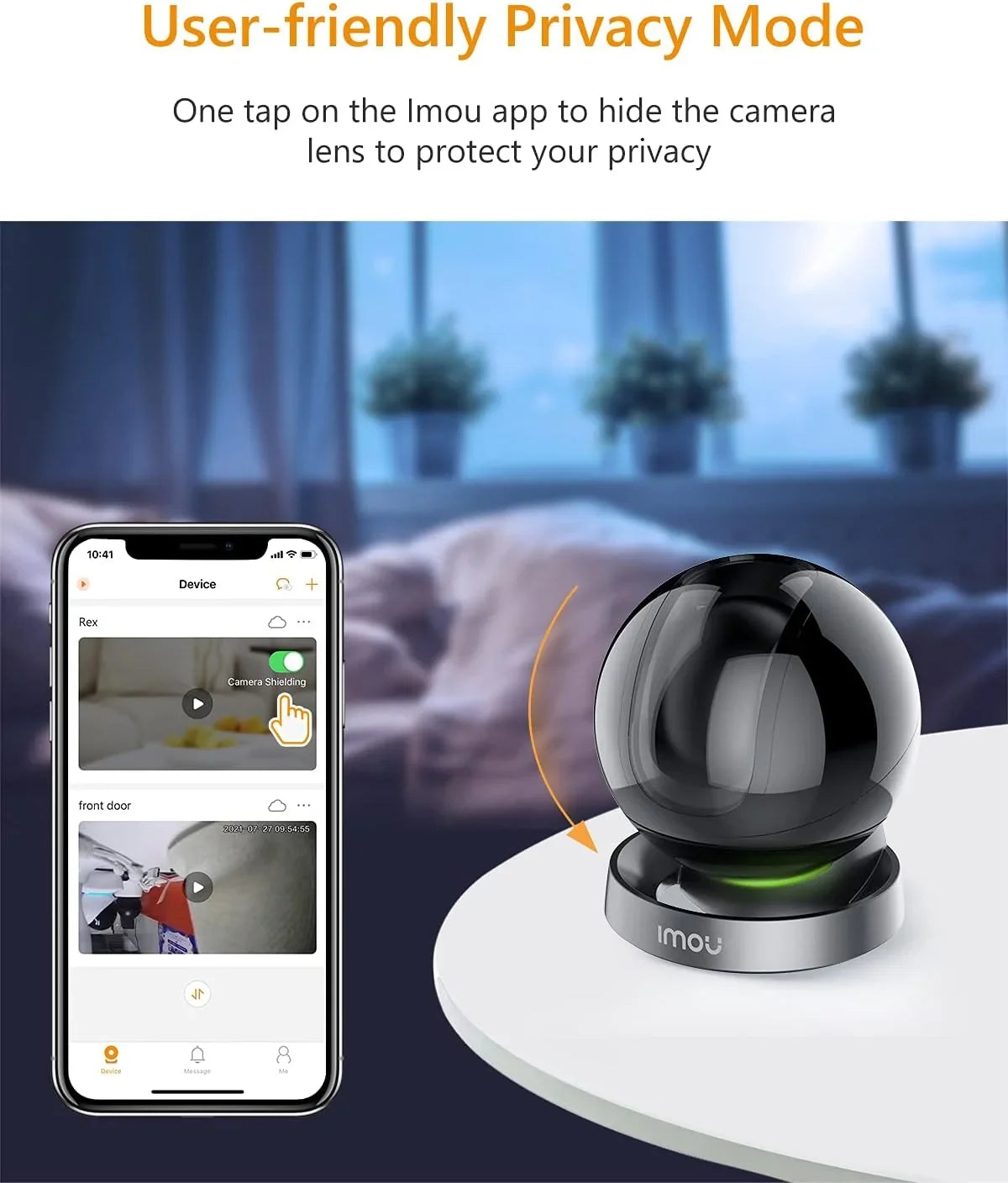 Spotlight Audio, Night Port, Smart Indoor Rex Detection, Sound & Tracking, Camera Camera 360 (2.4G 2MP Camera Vision, 1080P WiFi with Imou and Security 2-Way Siren Ethernet Only) Smart View Degree
