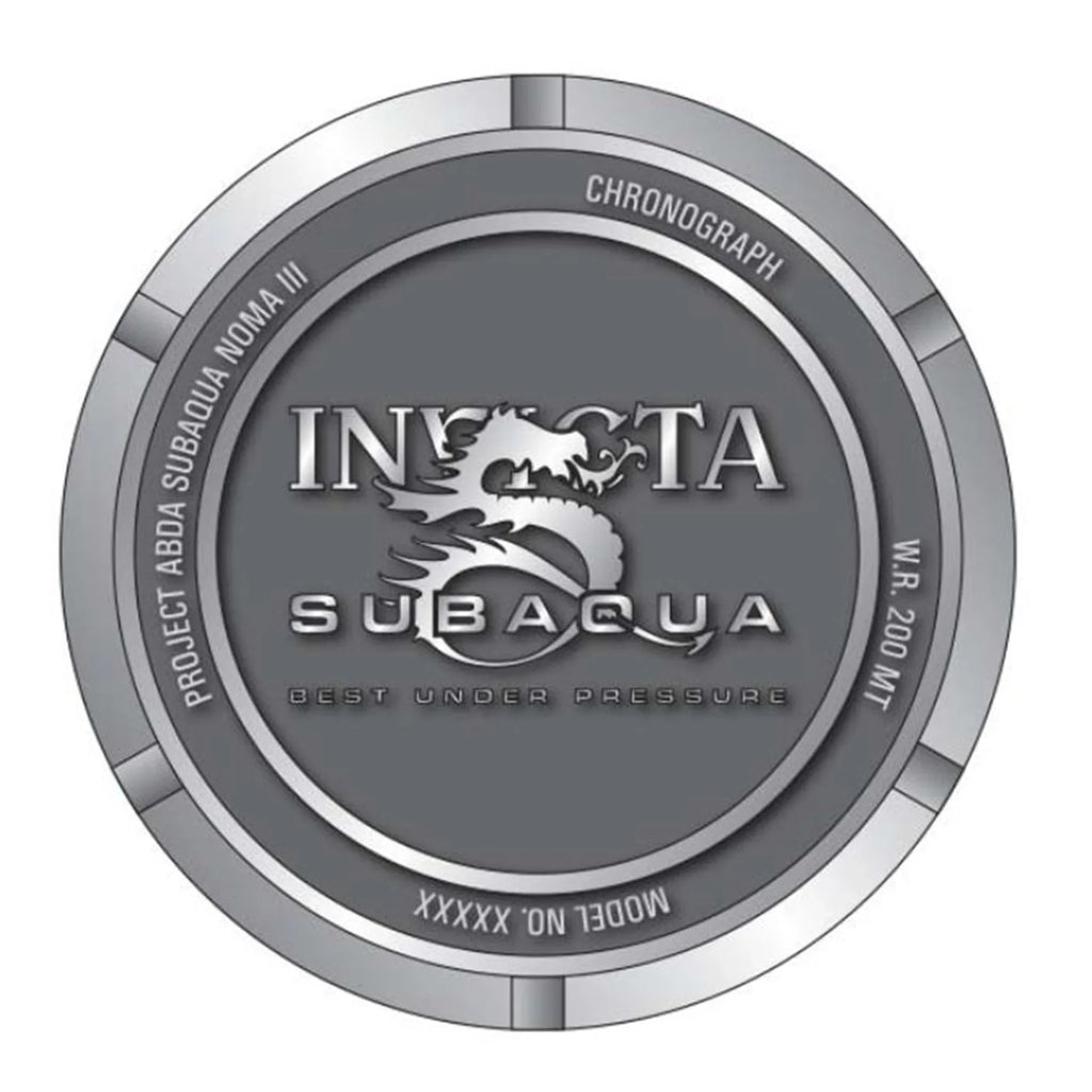 Dial Chronograph Quartz Men's Watch Subaqua Black Invicta 37327 Skull