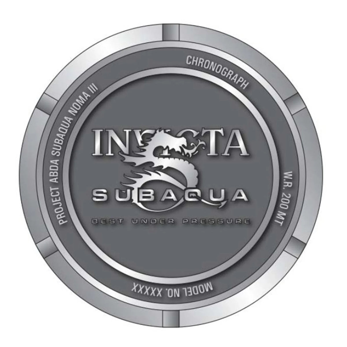 Dial Chronograph Quartz Men's Watch Subaqua Black Invicta 37327 Skull