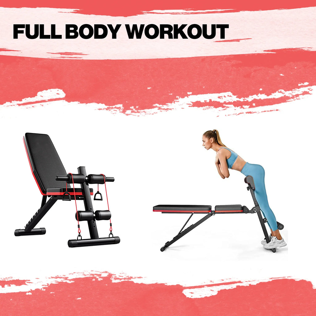 Ideal Incline Gym | Foldable | Bench Premium full Bench body Home for Decline for For Bench Exercise bench IRONGEAR Press | workouts Workout for Adjustable Weight home Training, Strength Workout
