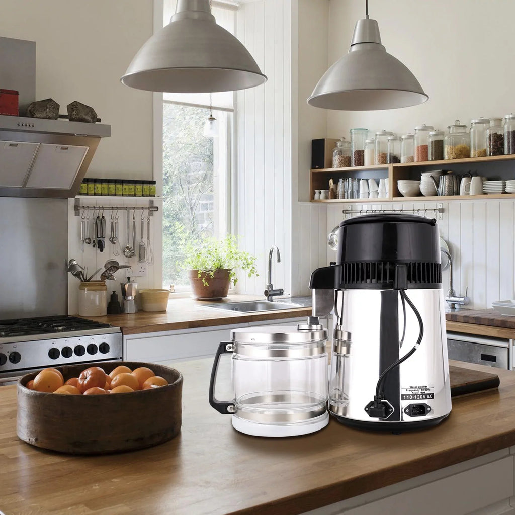 4L Glass Machine Bottle Stainless liquid Purifier Distiller Home Steel