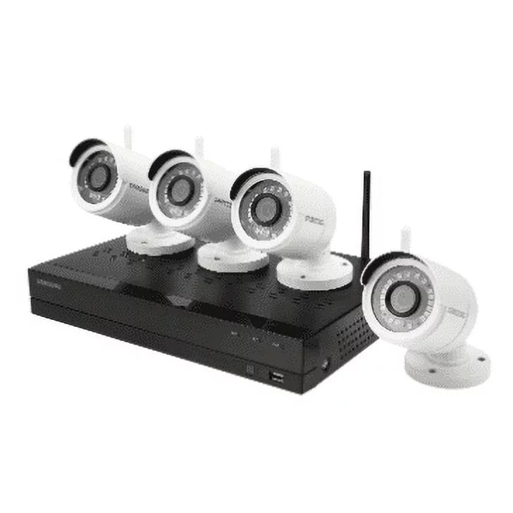 HD Security NVR 4 with 1080p System Wireless Bullet 1080p 1TB climate Resistant Drive and Hard Cameras Full SNK-B73040BW Wisenet Video Channel 4