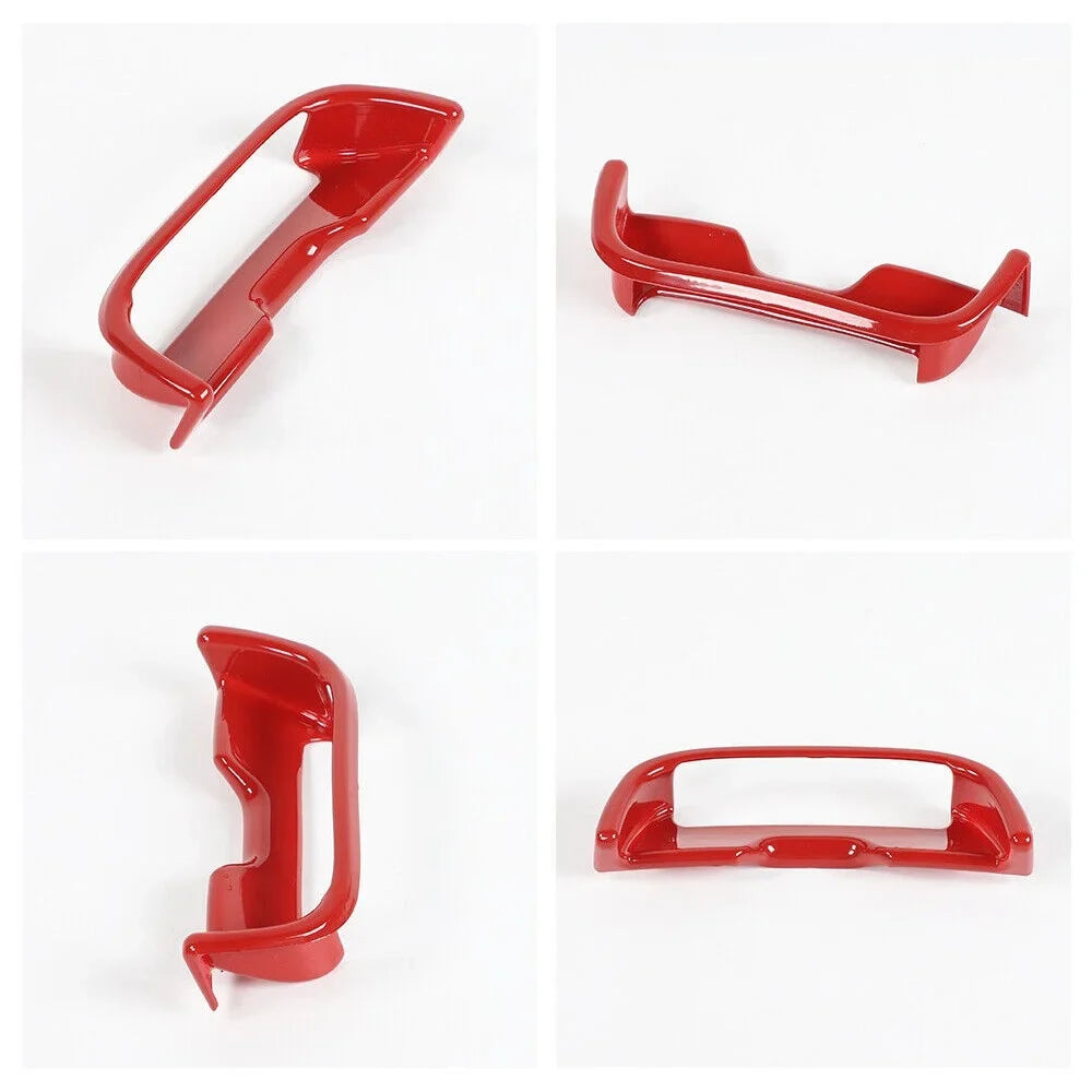 Teledu ABSize Red Center Console Armrest Button Trim , 2pcs m