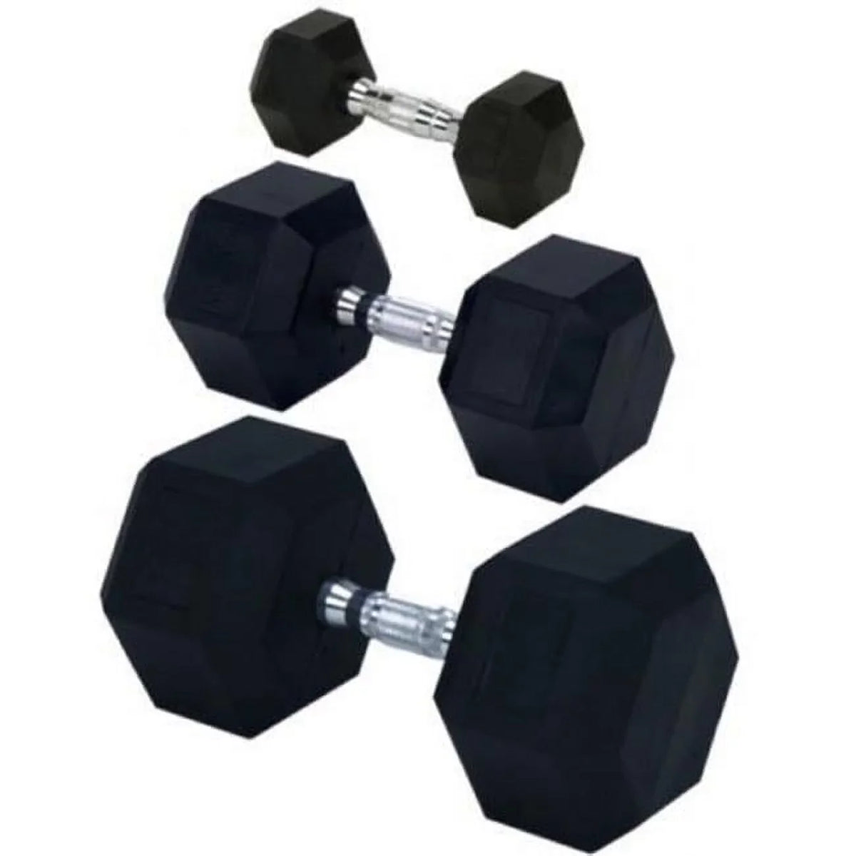 Encased Solid Hex 50 Dumbbell, lbs Rubber