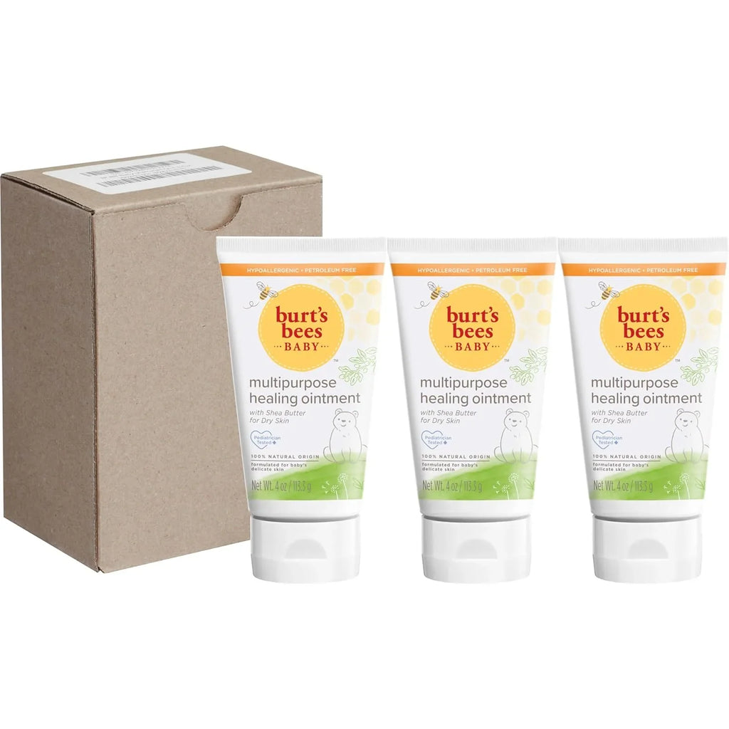 Eczema 4 Healing Bees Burt's Oz Plant Diaper & 3) 3) Formula, Softens Safe, Dry (Pack Pediatrician of Balm, Shea Based Skin, (Pack 4 Ointment Calms with Butter, of Multipurpose Tested, Ounce Baby