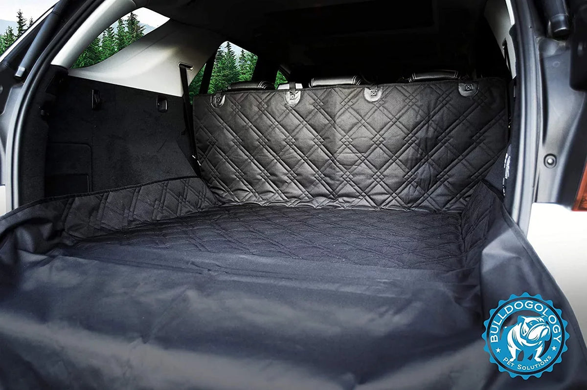 Duty Bulldogology Seat for Dog - Liner Heavy Muddy Cargo Paws, Waterproof Cars 55x82") Trunk Pet Cover SUV - Dog Car - Scratches for Protector Cover Dogs Nonslip Cargo (Large, Hair,