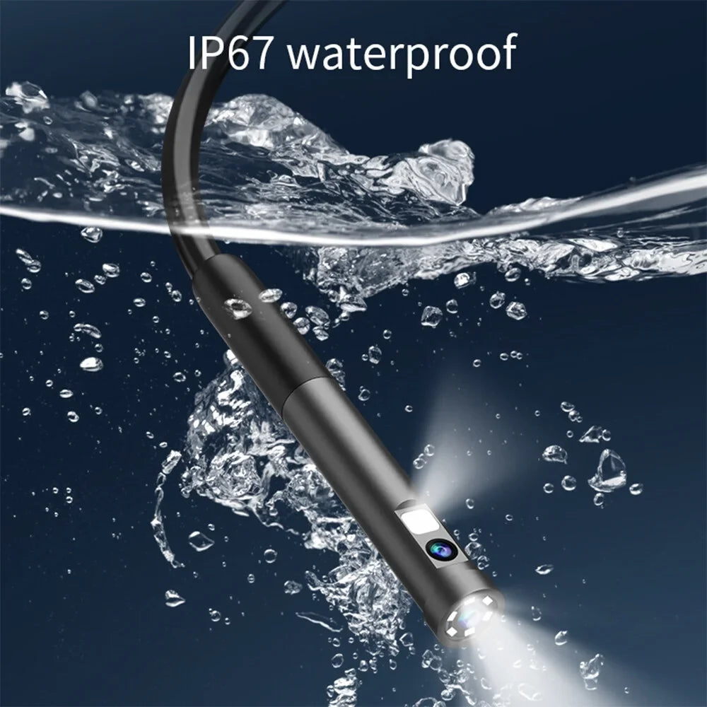 IP67 Waterproof Inspection Android IOS LED Adjustable Phone Built-in Endoscope Camera Lights 7.9mm Borescope for Mobile Type-C