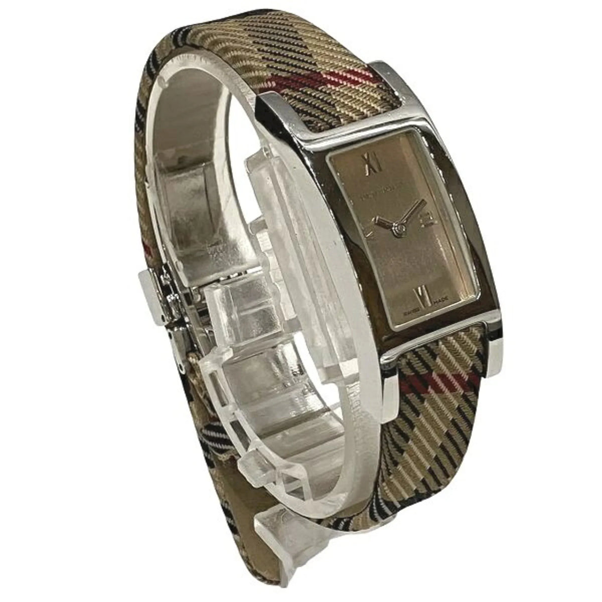 BU1015 Pre-Owned Check Square Women's Watch (Good) Quartz Burberry
