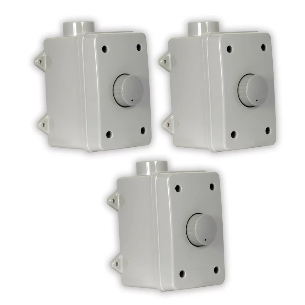 Solutions Set Weatherproof Gray OVCDG Theater exterior 3 Piece Volume Controls