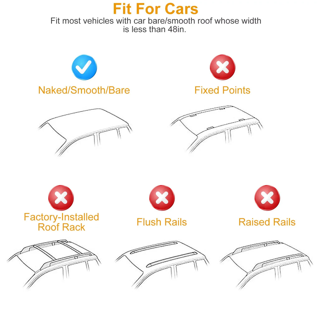 Capacity Roof Crossbars Side with Wagon Vehicle iMounTEK for Without 47.24in Rack Car 165LBS Roof Most Rack Cargo Rail Roof Aluminum Fit Carrier Car