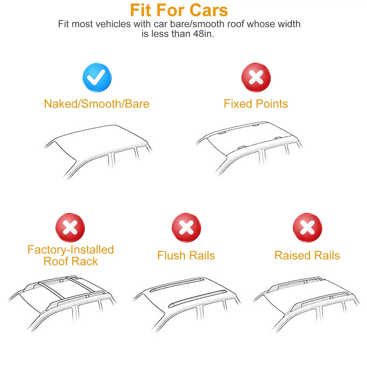 Capacity Roof Crossbars Side with Wagon Vehicle iMounTEK for Without 47.24in Rack Car 165LBS Roof Most Rack Cargo Rail Roof Aluminum Fit Carrier Car