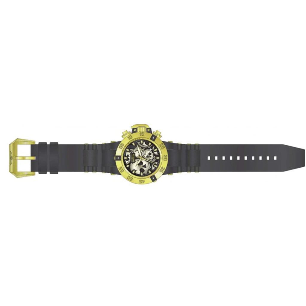Dial Chronograph Quartz Men's Watch Subaqua Black Invicta 37327 Skull