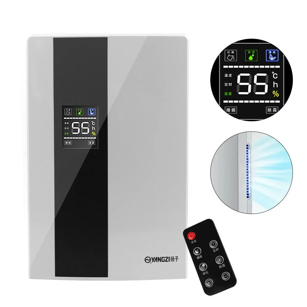 & Portable Control with 2.2L Screen DENEST Remote Dehumidifier 90W LCD