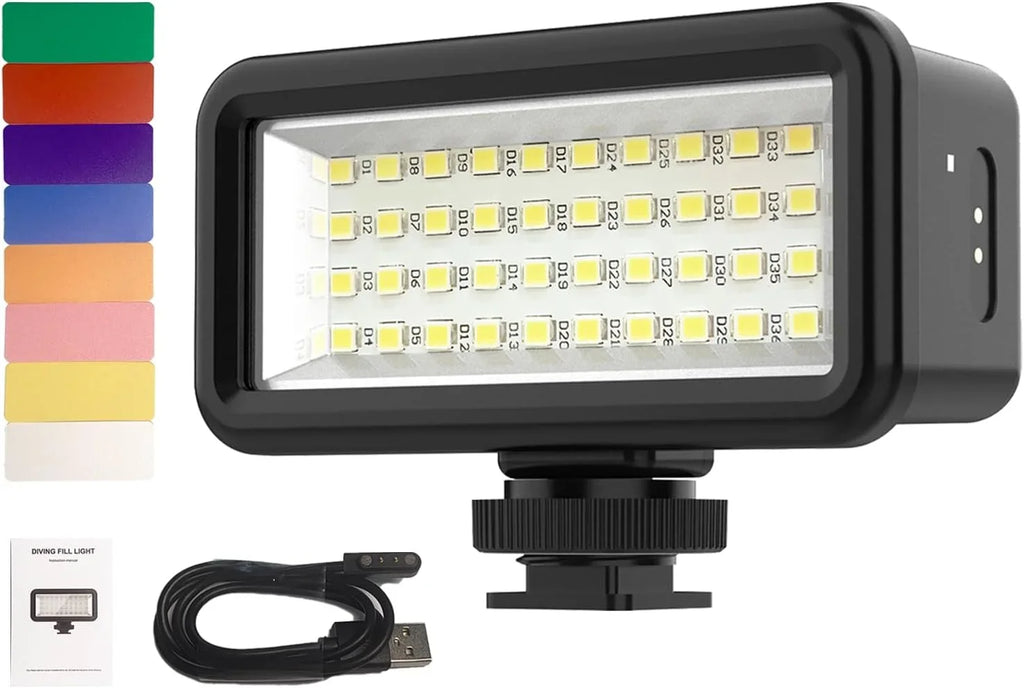 Waterproof Video Lights Scuba SupMaka Light, Scuba IPX8 Dive Power Underwater Diving High Dimmable Lights Lights