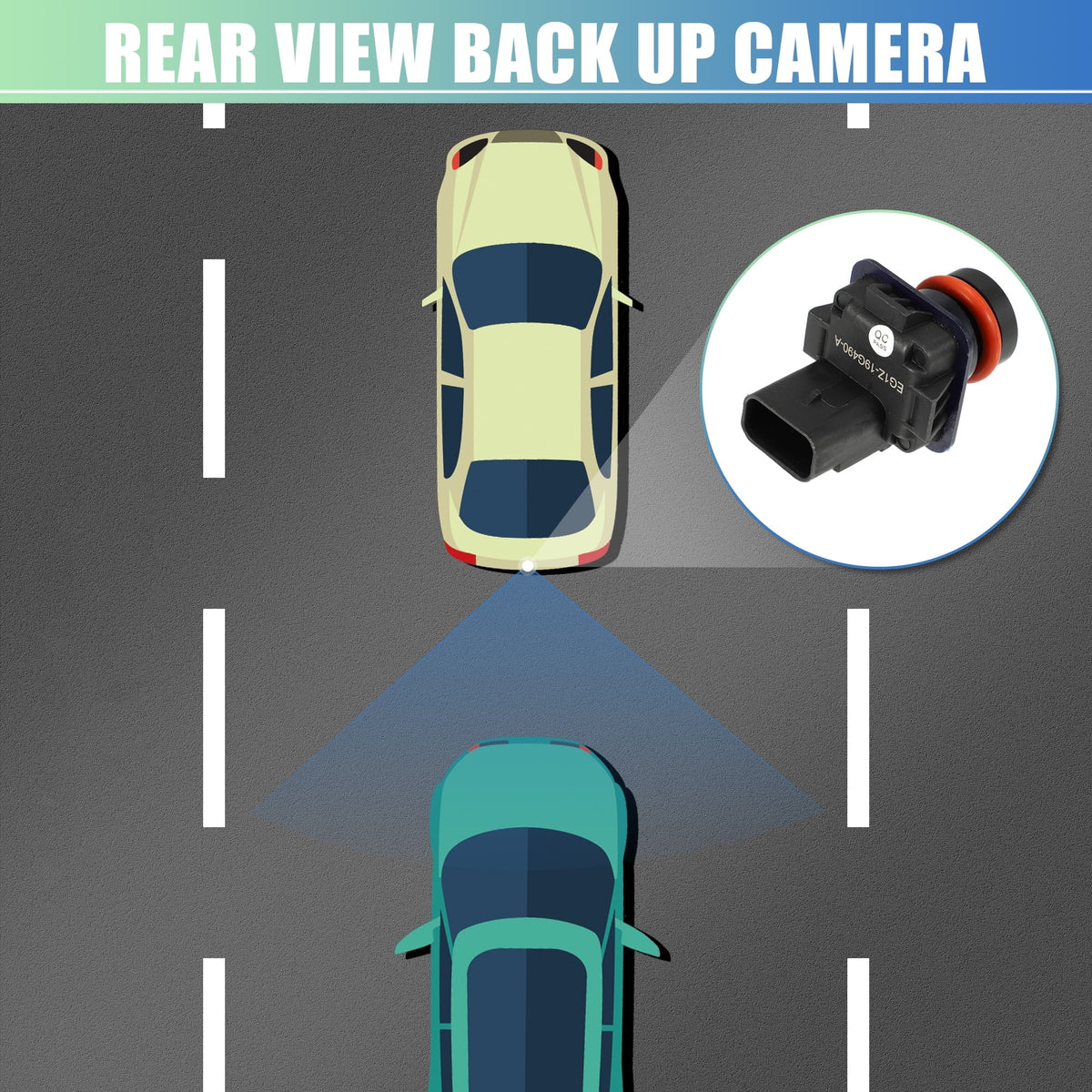 for Bar with 13-19 Bargains Unique Pry EG1Z19G490A View Car Taurus Camera Backup Rear