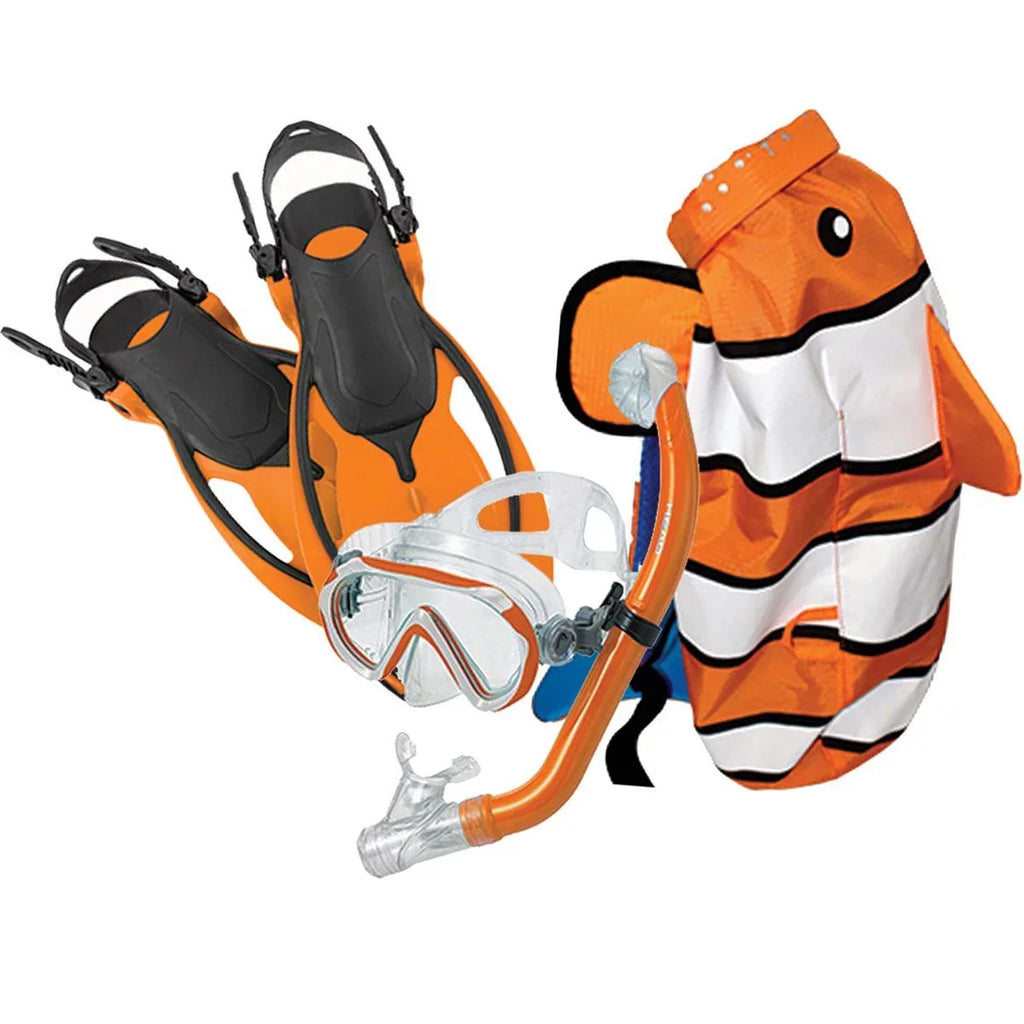 480315SFSQULXL Fins Purple, HEAD LXL Set, Premium Snorkel & Sea Pals Youth Mask