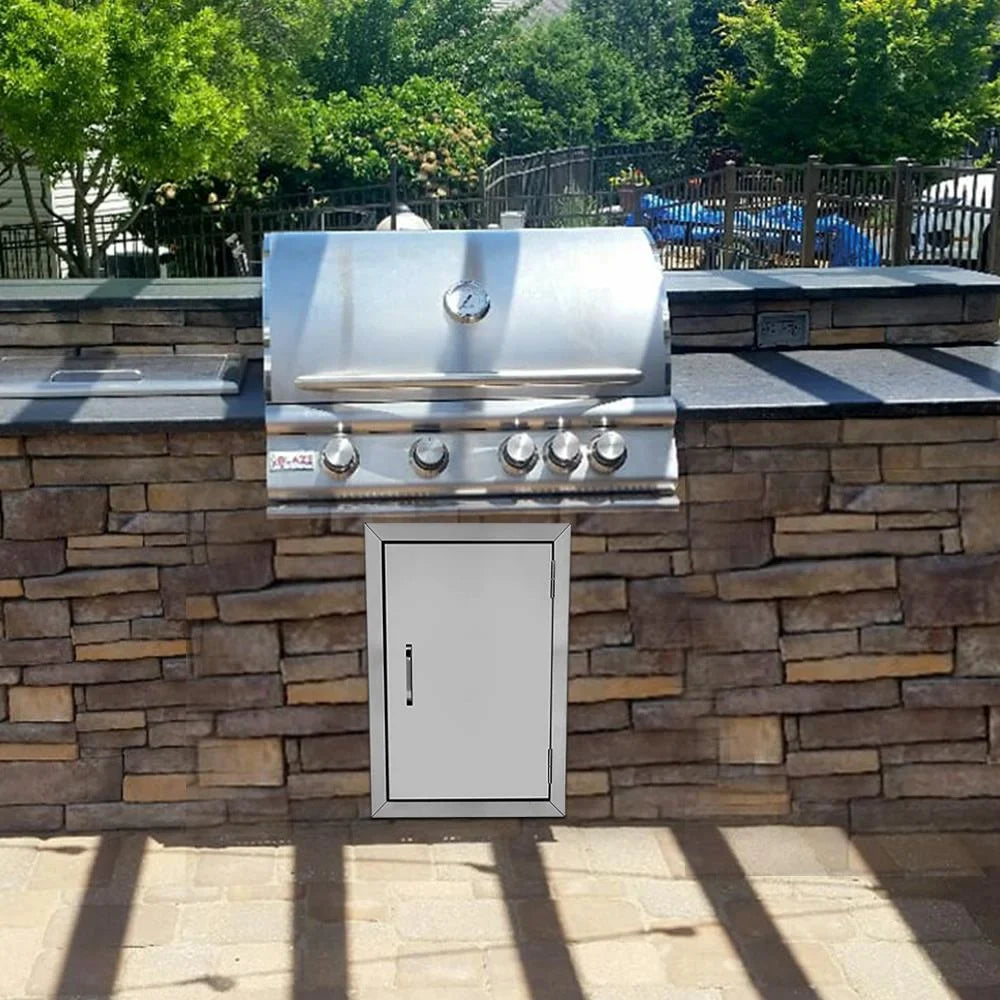 BBQ Single 20inch Stainless Island x Cutout Zimtown Door 14 exterior Steel for BBQ Door Access Wall