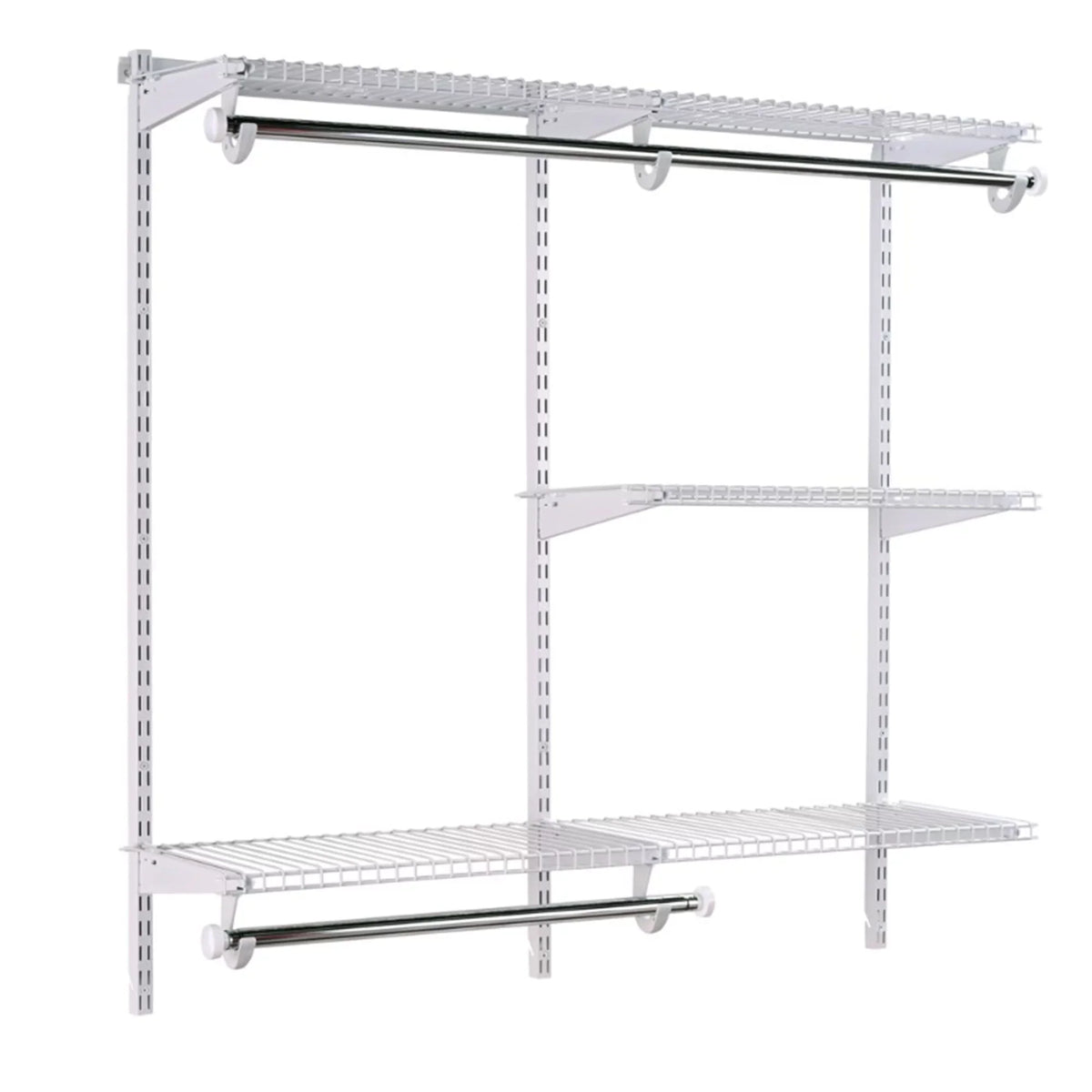 Rubbermaid Closet Ft Kit, 4 8 Configurations to (2 Custom White Pack) Organizer