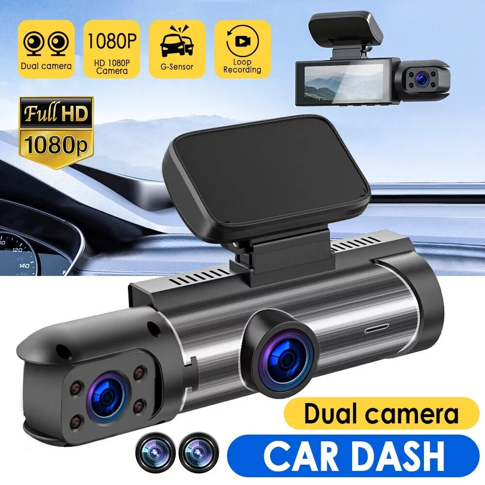 1080P Car HD Parking G-sensor Vtin Recorder Camera Dash Video Cam Dual Monitor Lens