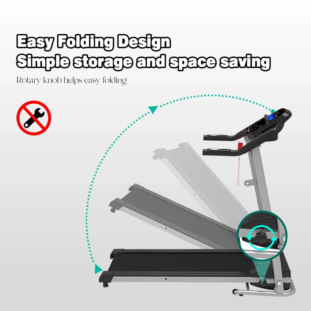 Machine, Running Inolait Folding Black Treadmill 1.5HP Electric