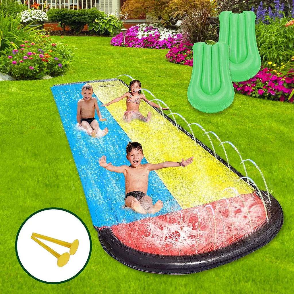 15.5ft Party Toys, liquid Blossomly Racing liquid Slides Toy Lawn