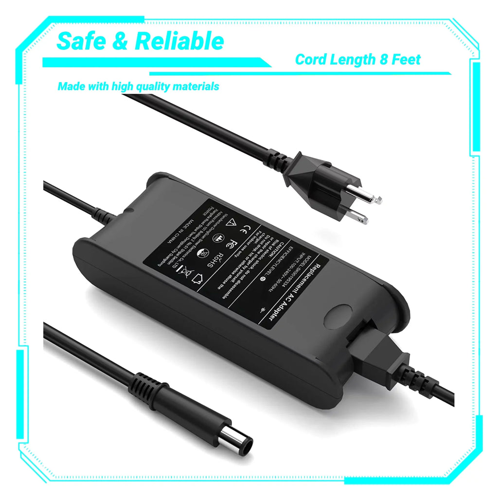 BOO 90W for M20 Replacement AC ATG,E6500,Precision 19.5V Battery Charger Compatible Adapter KONKIN 1150,1501,6000,6400,6000D,8500,8600,D631,D800,100L,131L,XT,X300,E5400,E5500,E6400,E6400 Power