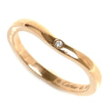 3PD dimension 49 K18PG B4098649 9 Pre-Owned Ballerina Women's 2.4g Wedding Diamond Gold CARTIER (Good) Pink Curve Ring