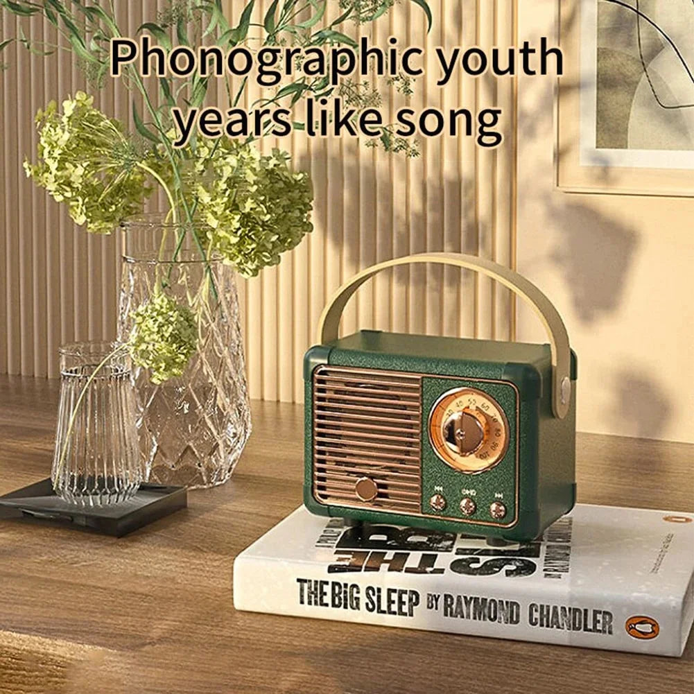 Mini Cute Retro Card High Music Subwoofer Creative grade Radio Wireless exterior Portable Speaker Box Smart