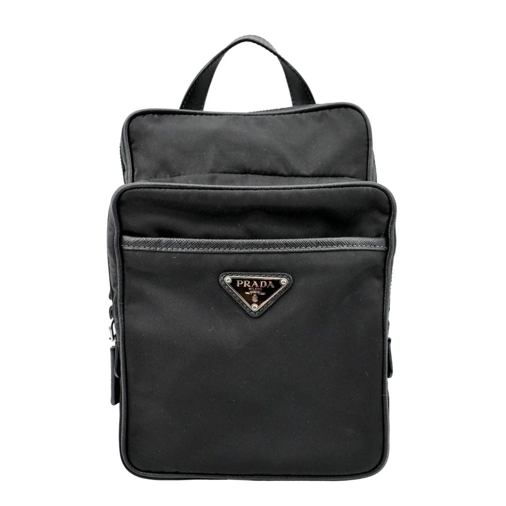 2vz026 Backpack Bag Pre-owned Black PRADA Nylon