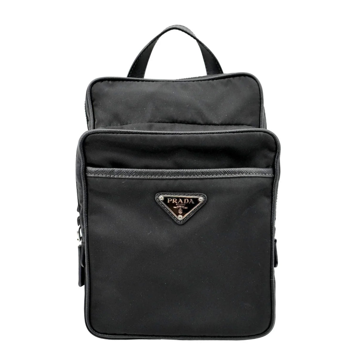 2vz026 Backpack Bag Pre-owned Black PRADA Nylon