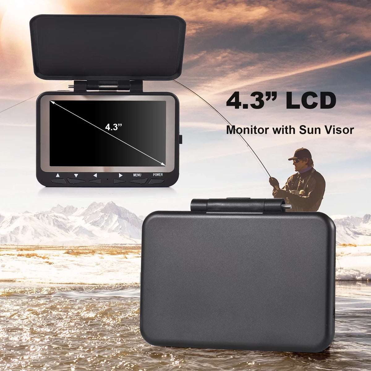 1200TVL LCD IR Fishing LED Night Camera 8PCS Finder Fishing Ice Underwater Fish Lixada Boat Vision 15M/30M for