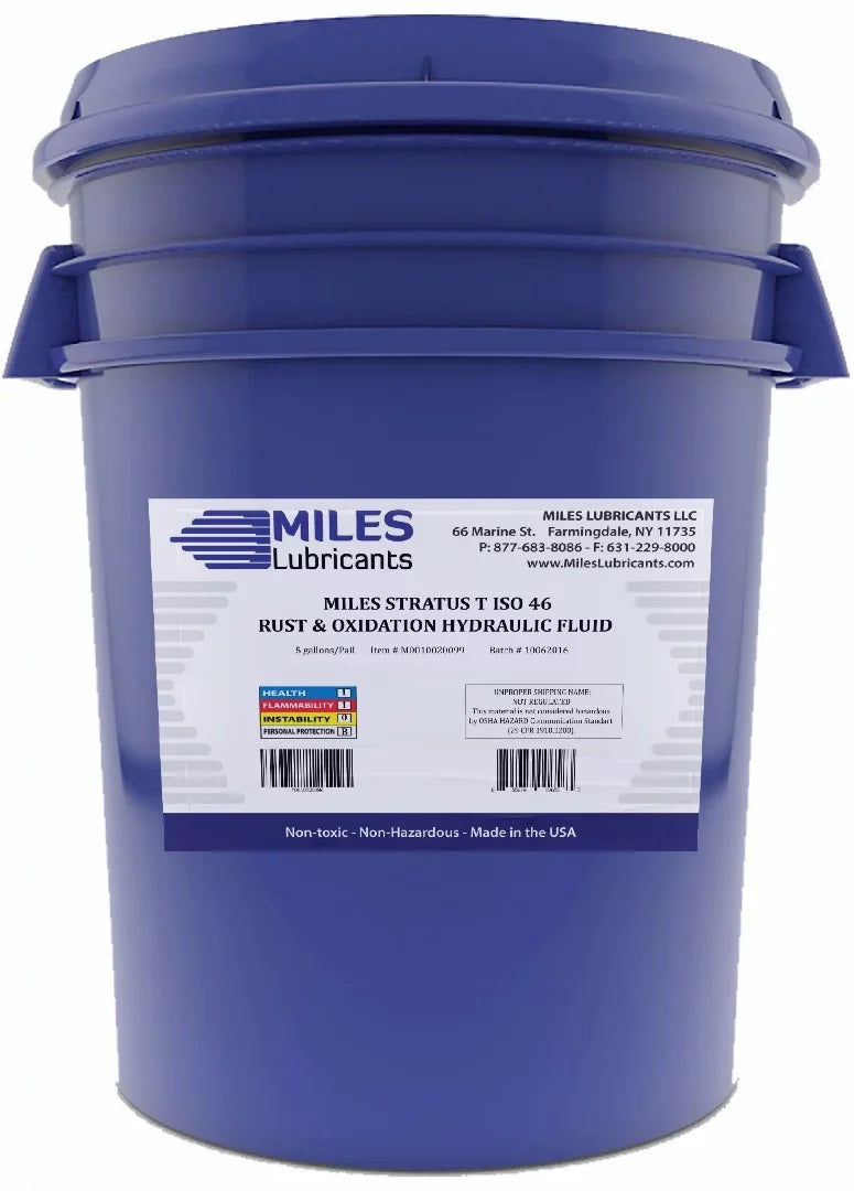 & 46 Stratus, T, 5-Gallon Hydraulic Oxidation Miles Rust Pail Fluid,