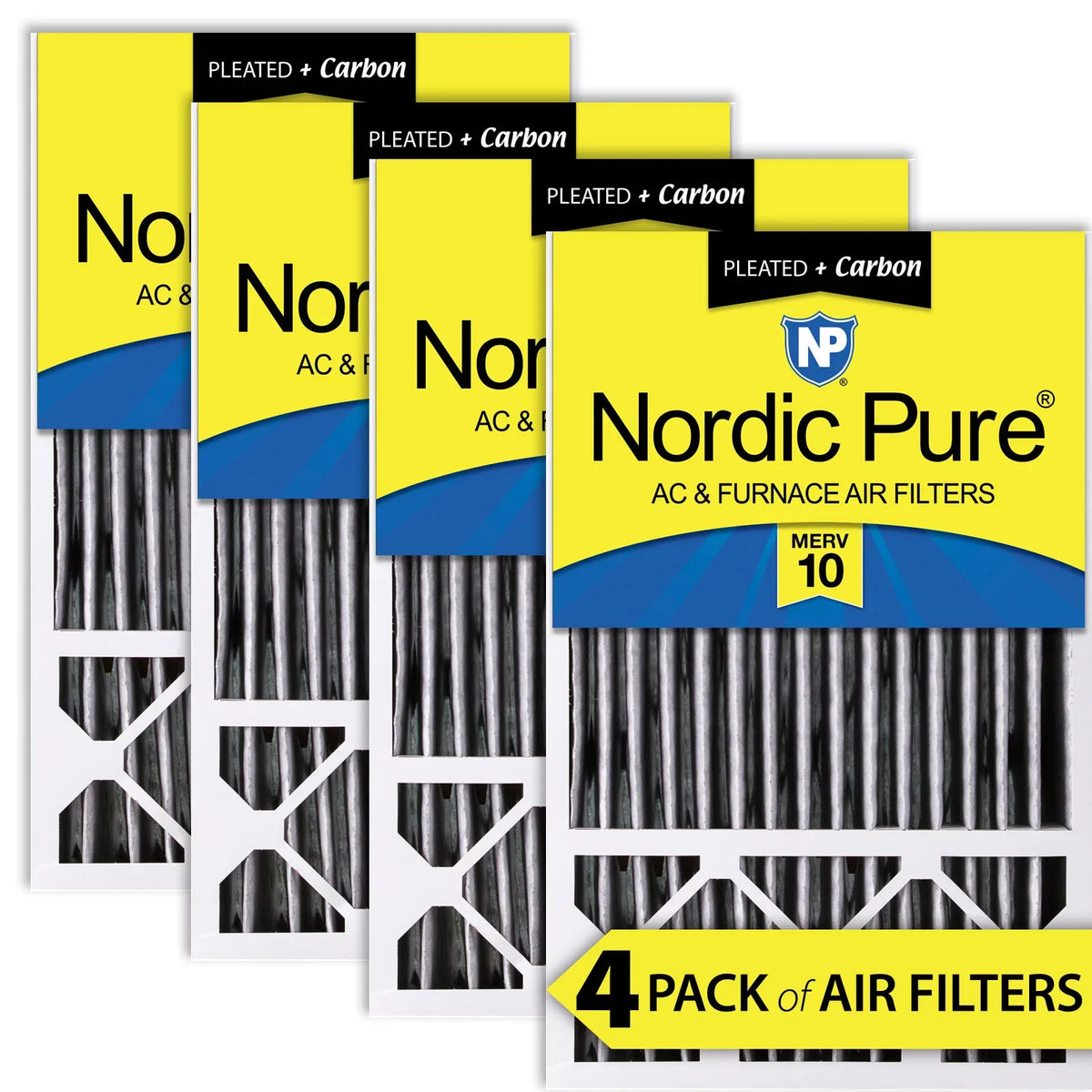 Carbon 3/8) Replacement Filters 16x25x5 10 MERV Plus Pack Air Honeywell 4 (4