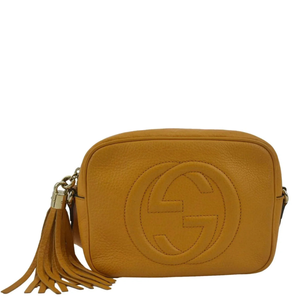 Soho Orange Crossbody Leather 308364 Disco Camera Bag Pre-owned