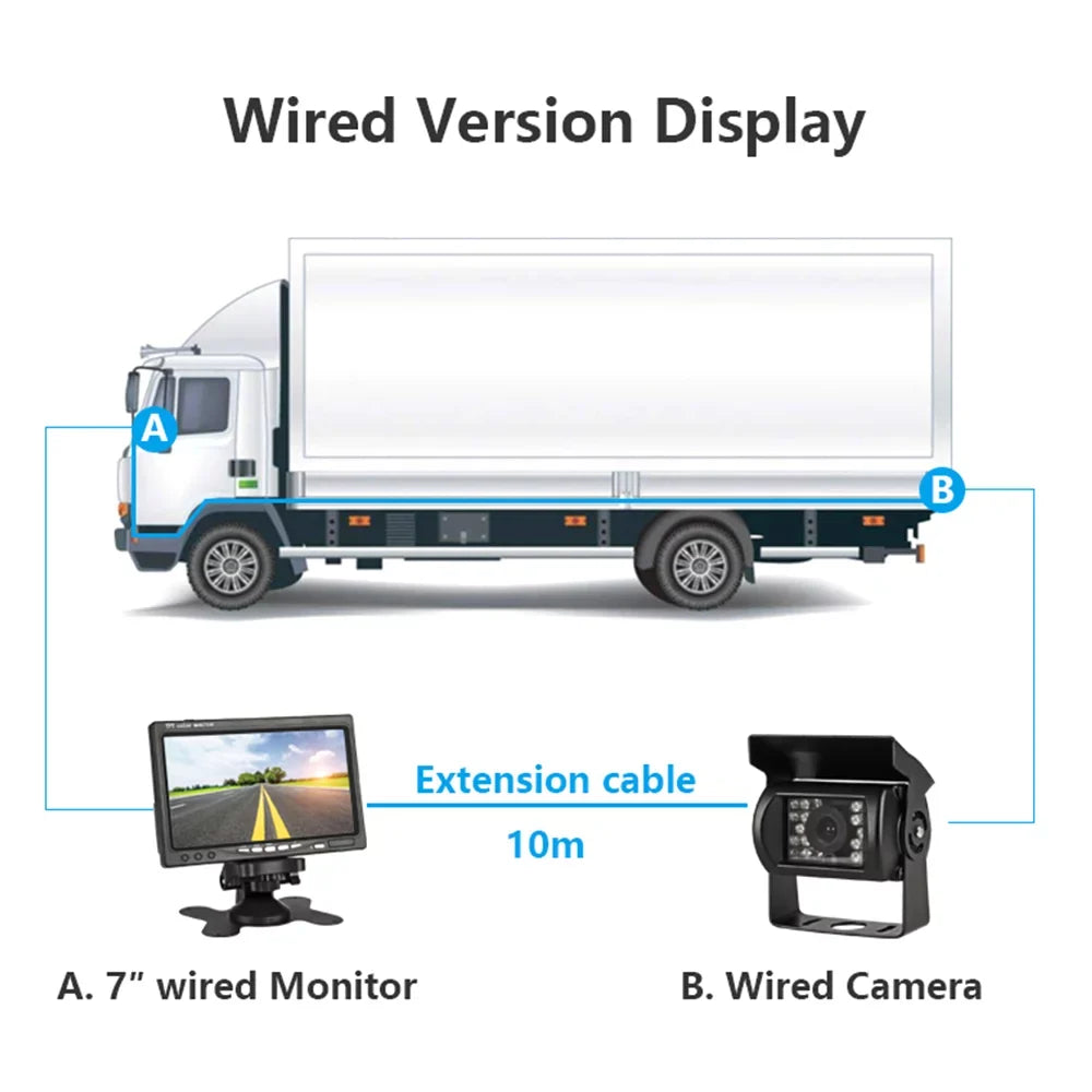 Car Rear Monitor Navigation Front Camera Parking Lcd 7 Vision Truck Willstar Display Rear Vehicle Visualizer Car Engineering Inch Night Assist Truck Wireless Monitor Function Car Monitor